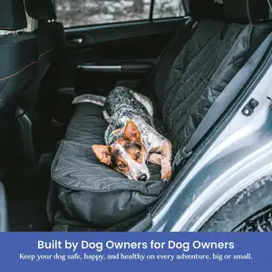 Funda de asiento sin hamaca para perro, asiento de Banco trasero plegable, cinturón de seguridad dividido y medio, compatible con la mayoría de los coches - Product Image 3