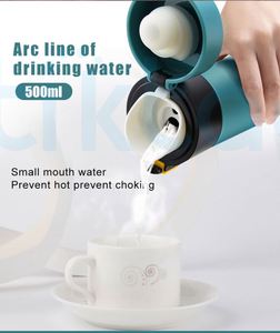 Botella de Agua Aislada al Vacío de Acero Inoxidable de Doble Pared de 500 ml, 3 en 1, Aislamiento Térmico de 12-24 Horas, Portátil para Senderismo y Actividades al Aire Libre - Product Image 4