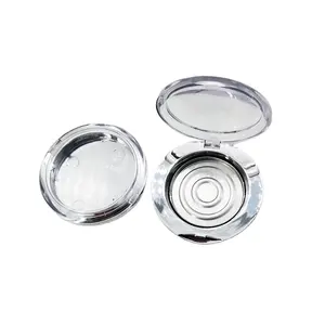 Lege Zilver 36Mm Blush Compact Cosmetische Verpakking, Plastic Case Voor Pers Poeder, Oogschaduw Doos