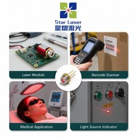 Diode laser rouge UOC U-LD-670561A/D 670nm 5mW TO-56 avec moniteur PD pour module de lecteur de codes-barres