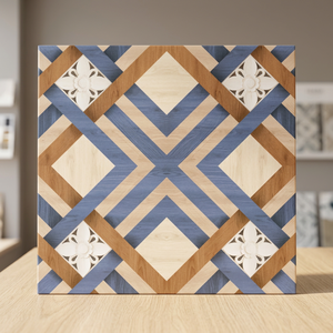 Attractive 400x400mm Solid Texture Wood Touch Digital Glazed Porcelain Tiles Matt Finish Hotel Floor Interior Room Decor - Product Image 1