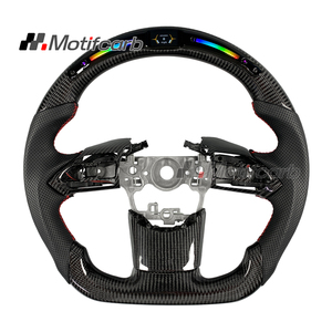 Volante de Fibra de Carbono con Pantalla LED Personalizada para Indicar el Número de RPM, con Agarres de Cuero Perforado para Toyota GR Yaris Cross Coupe 2019-2026 - Product Image 1