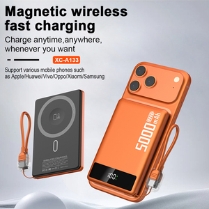 Casun 3-EN-1 Ultra Fin 5000mAh Affichage Numérique Câble de Charge Magnétique Batterie Externe Sans Fil - Product Image 2