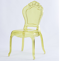 Chaise de Banquet à Dossier Royal Transparent Empilable en Résine Plastique Acrylique pour Mariage Événement