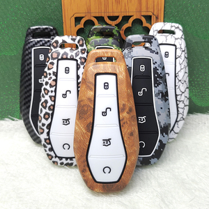 Ốp Chìa Khóa Xe Hơi Hình Đầu Lâu Bằng Gỗ Silicon Sợi Cacbon Abs Cho Byd <span class=keywords><strong>Song</strong></span> Plus, Qing, Pro, Byd Bọc Chìa Khóa Xe Hơi Từ Xa Bằng Silicon - Product Image 1