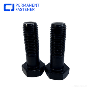 Baut Struktural Heksagonal Baja Paduan Kekuatan Tinggi 10.9S Lapisan Oksida Hitam M22X70 UNC Thread dengan Mur dan Ring - Product Image 3