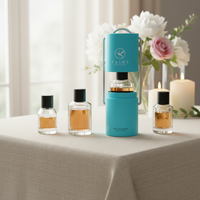 Set Botol Parfum Kaca Kosong Mewah Bentuk Persegi Panjang 30ml 50ml 100ml dengan Tutup Berstempel dan Kotak