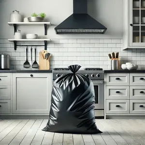 Sacs poubelle noirs très résistants, grande capacité, étanches, résistants aux déchirures, résistance industrielle, sécurité pour usage commercial, sacs en plastique - Product Image 2