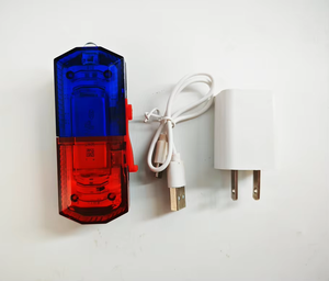 Lampe <span class=keywords><strong>de</strong></span> <span class=keywords><strong>patrouille</strong></span> nocturne à piles, LED prismatique haute intensité, rouge et bleu, lampe torche clignotante - Product Image 4