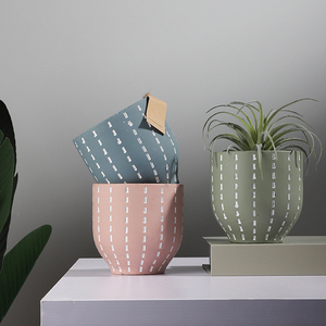 Personalizzato promozionale di colore opaco <span class=keywords><strong>cemento</strong></span> decorazioni per la casa decorazione di cerimonia nuziale giardino ornamentale <span class=keywords><strong>vasi</strong></span> per piante succulente - Product Image 1
