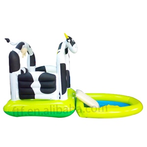 Piscine <span class=keywords><strong>gonflable</strong></span> <span class=keywords><strong>pour</strong></span> enfants WATERHAN en PVC, toboggans aquatiques, épaisseur 5 mm, garantie 1 an, forme rectangulaire/ronde, 3,4 kg - Product Image 2
