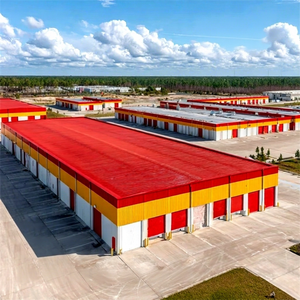 Entrepôt commercial à structure métallique lourde avec services de soudage et de découpe, poutres longues portées, couleur personnalisée, certifié CE/ISO9001 - Product Image 1
