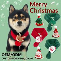 Lot de Foulards de Noël en Laine pour Animaux de Compagnie – Motifs Arbre de Noël et Père Noël pour Chiens et Chats – Idéal Toutes Saisons