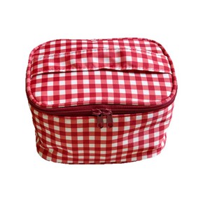 Grid <b>Makeup</b> Bag Pen <b>Case</b> Retro Niche Storage Bag Travel Portable Toiletry Bag Manufacturer Wholesale Vintage Handbag - Product Image 2