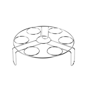 Rejilla de acero inoxidable para cocinar huevos al vapor, soporte apilable de 17 cm con aislamiento térmico para panecillos y huevos - Product Image 2