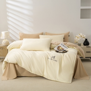 Nouvelle parure de lit quatre pièces en coton pour l'automne et l'hiver 2025, coton pur, drap de lit chaud, housse de <span class=keywords><strong>couette</strong></span>, drap-housse, ensemble trois pièces - Product Image 1