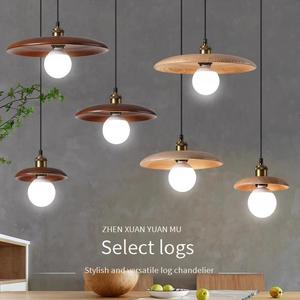 JYLIGHTING Lustre d'art de style rétro en bois antique Lustre de <span class=keywords><strong>plafond</strong></span> en perles de bois ancien Lampes suspendues d'éclairage - Product Image 4