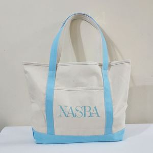 Bolsa de Mano de Lona de Algodón Blanco Natural con Logotipo Personalizado y Asas de Cuerda, Venta al Por Mayor - Product Image 1
