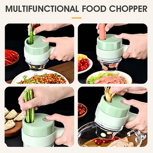 Ensemble de coupe-légumes électrique portatif 4 en 1, Gadgets de cuisine pour Maisons, hachoir à aliments électrique multifonction - Product Image 5