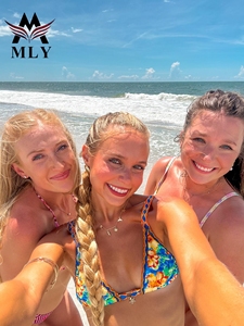 بكيني مطرز بالخرز مرسومة باليد مع نمط زهور عالي الجودة OEM - Product Image 5