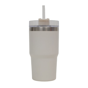 Stainless Steel Tumbler 15oz Insulated With Straw Travel Water <b>Bottle</b> - Product Image 1