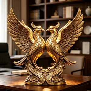 BZY Anpassbare Geburtstags- und Feiertagsgeschenke, Alltägliche Heim- und Bürodekoration, Shan Hai Jing Serie Kupfer <span class=keywords><strong>Biyin</strong></span> Vogel-Ornament - Product Image 4
