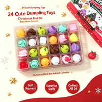 JCSL Activité de Noël en Famille Jouet Sensoriel TPE Pack Surprise de Vacances pour Enfants Boîte Mystère de Dumplings
