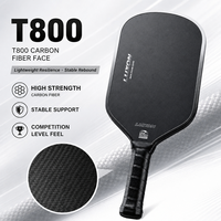 Raquette de pickleball en fibre de carbone T800, finition mate, pressée à chaud, noyau en mousse MPP de 16 mm d'épaisseur, génération 5