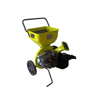 Triturador de madeira com 6.5hp, máquina de chipping de madeira para jardim com motor a gasolina 196cc