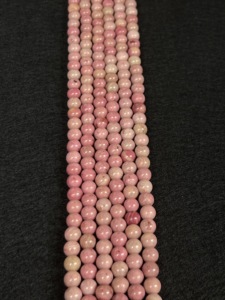 Cuentas de Rodonita Rosa Pulida de Alta Calidad, Redondas y Sueltas, para Hacer Pulseras DIY, 4/6/8/10mm - Product Image 5