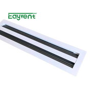 Grille de ventilation murale en alliage d'aluminium à lamelles réglables pour sortie d'air HVAC, fabrication OEM ODM, longueur et couleur personnalisables