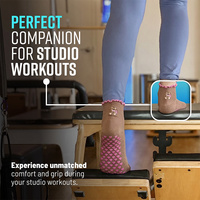 Chaussettes de Pilates antidérapantes respirantes BiLu Factory Supply pour les cours de barre et de fitness