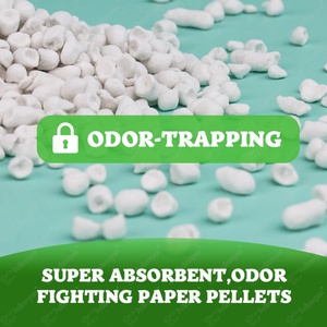 Fast Delivery Custom Logo Package OEM Cat Litter Odor <b>Control</b> Biodegradable Clumping Paper Cat Litter - Product Image 2