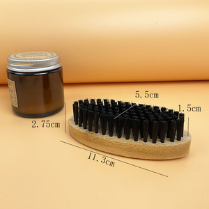 <span class=keywords><strong>Brosse</strong></span> à <span class=keywords><strong>barbe</strong></span> en bambou ovale à manche en hêtre pour hommes de haute qualité à prix bon marché - Product Image 5