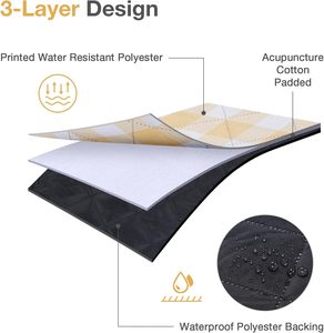 Estera de <span class=keywords><strong>Picnic</strong></span> al aire libre plegable de 3 capas perfecta para <span class=keywords><strong>Parque</strong></span> y Playa hierba manta de <span class=keywords><strong>Picnic</strong></span> resistente al agua impermeable Extra grande - Product Image 4