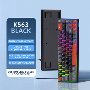 <span class=keywords><strong>Clavier</strong></span> à membrane filaire mini Keywin OEM, disposition personnalisée, 68 touches, couleurs mélangées, éclairage LED, pour <span class=keywords><strong>ordinateur</strong></span> de <span class=keywords><strong>bureau</strong></span>, jeux - Product Image 3