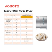Plug-and-play 3PK automatische kast-warmtepompdroger, 360 kg capaciteit, industrieel voor voedselverwerking, cassave, tapioca, wortelgewassen.