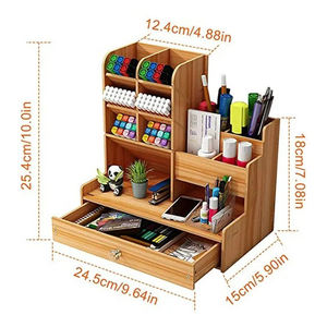 Organizador <span class=keywords><strong>de</strong></span> Escritorio <span class=keywords><strong>de</strong></span> <span class=keywords><strong>Madera</strong></span>, Organizador <span class=keywords><strong>de</strong></span> Escritorio DIY, <span class=keywords><strong>Caja</strong></span> <span class=keywords><strong>de</strong></span> Almacenamiento <span class=keywords><strong>de</strong></span> Oficina <span class=keywords><strong>de</strong></span> Gran Capacidad con Cajón <span class=keywords><strong>para</strong></span> el Hogar, la Oficina y la Escuela - Product Image 4