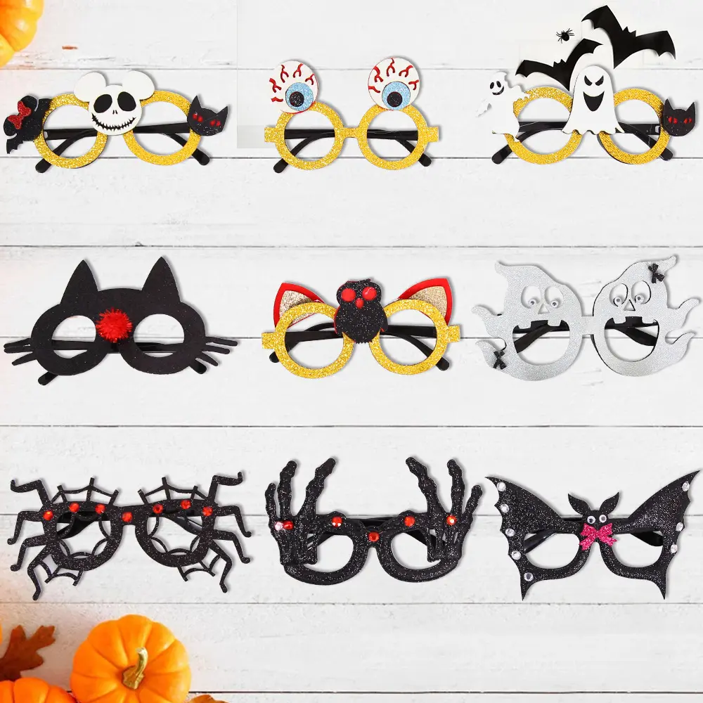 Gafas decorativas de Halloween para niños, suministros de fiesta, gafas de araña divertidas de fantasma