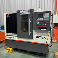 Tour CNC à banc incliné de petite taille TCK36A, mini-machine-outil à banc incliné