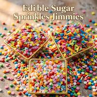 Essbare Jimmies Zuckerstreusel Kuchendekoration Zubehör Farblich Gemischte Zuckerperlen Weihnachtskuchen-Dekoration Dessert-Dekoration