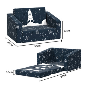 Children's <b>Folding</b> Sofa Black Removable Washable Nap <b>Bed</b> For Kids And Babies - Product Image 3