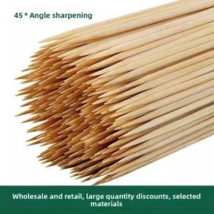 Brochettes jetables en bambou faites à la main <span class=keywords><strong>de</strong></span> la province du Fujian pour poulet grillé, saucisses et outils pour aubépine confite – <span class=keywords><strong>Vente</strong></span> en gros - Product Image 1