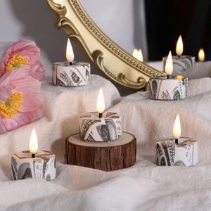 Lampu Lilin Teh LED Tanpa Api dengan Wadah Lilin Teh, Gaya Kustom 3D Nyala Api Asli Matti, Dekorasi Rumah, Dioperasikan dengan Baterai - Product Image 4