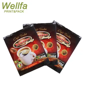 Sachets de café instantanés à 3 côtés en papier d'aluminium, impression personnalisée, thermoscellé, emballage de Sachet