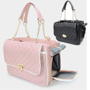 Großhandel Mehrfach Faltbare Wasserdichte Premium-PU-Leder Haustier Reisehandtasche Tragetasche Hundetrage - Product Image 3