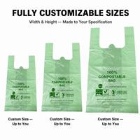 Volledig Biologisch Afbreekbare Vest Draagtas 100% Compostabel PLA PBAT Boodschappen Winkel Ecologisch Groothandel Bulk OEM