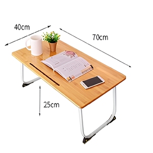 Table de lit pliable pour ordinateur portable avec pieds en métal, bureau portable pour le travail, les études, la lecture, le petit-déjeuner et le télétravail - Product Image 6