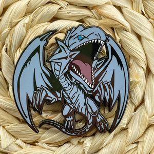 Broches de Aleación Pulida Cloisonné de Alta Calidad de 5 cm para los Fans del Anime Duel Blue-Eyes White Dragon para Cosplay - Product Image 4