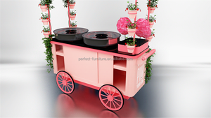 Carrito <span class=keywords><strong>de</strong></span> algodón móvil, carrito <span class=keywords><strong>de</strong></span> dulces con ruedas - Product Image 3